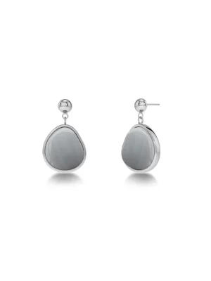 EDBLAD-Agatha Earrings S Grey Steel-Χειρουργικό ατσάλι