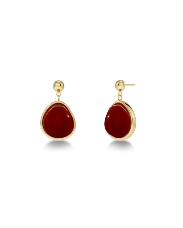 EDBLAD-Agatha Earrings S Red Gold-Χειρουργικό ατσάλι 14Κ