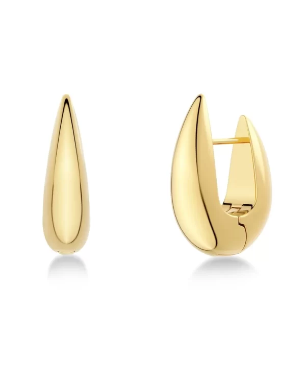 EDBLAD-Crest Hoops L Gold-Χειρουργικό ατσάλι 14K