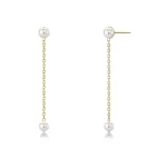 EDBLAD-Pearly Earrings Gold-Χειρουργικό ατσάλι 14K