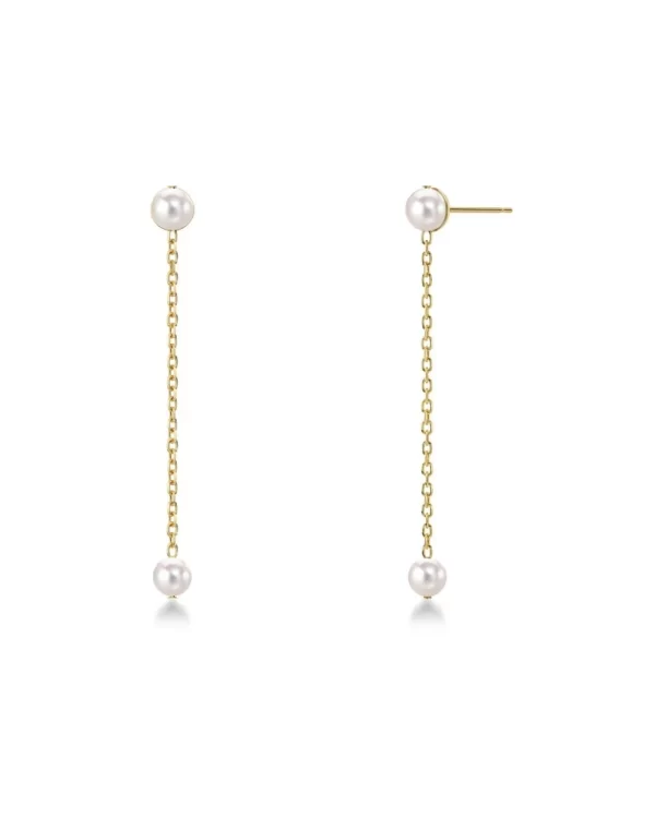 EDBLAD-Pearly Earrings Gold-Χειρουργικό ατσάλι 14K