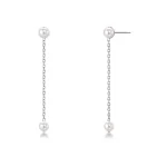 EDBLAD-Pearly Earrings Steel-Χειρουργικό ατσάλι