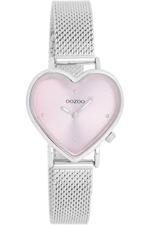 OOZOO-Ladies Heart Silver Bracelet-Ατσάλι