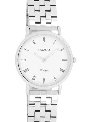 OOZOO-TIMEPIECES Vintage Silver Steel Bracelet-Ατσάλι