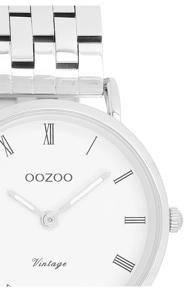 OOZOO-TIMEPIECES Vintage Silver Steel Bracelet-Ατσάλι