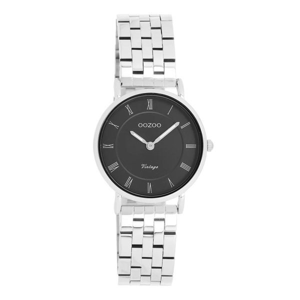 OOZOO-TIMEPIECES Vintage Silver Steel Bracelet-Ατσάλι