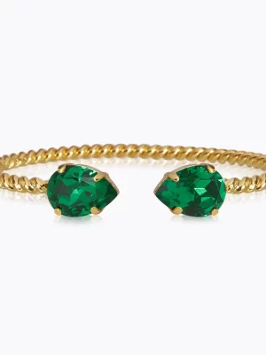 CAROLINE SVEDBOM-MINI DROP BRACELET GOLD-MAJESTIC GREEN-Επιχρυσωμένος Oρείχαλκος 14Κ