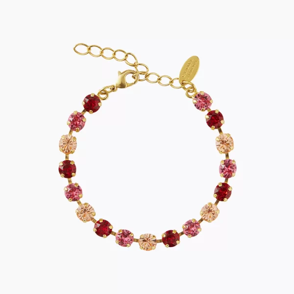 CAROLINE SVEDBOM-NICOLA BRACELET GOLD-SCARLET COMBO-Επιχρυσωμένος ορείχαλκος 14Κ