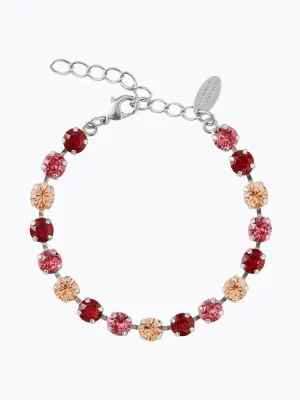 CAROLINE SVEDBOM-NICOLA BRACELET RHODIUM-SCARLET COMBO-Oρείχαλκος