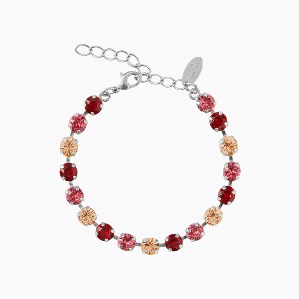 CAROLINE SVEDBOM-NICOLA BRACELET RHODIUM-SCARLET COMBO-Oρείχαλκος