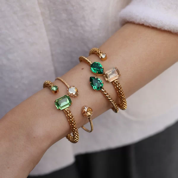 CAROLINE SVEDBOM-DARIA BRACELET GOLD-PERIDOT-Επιχρυσωμένος ορείχαλκος 14Κ