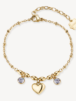 BROSWAY-Βραχιόλι CHAKRA LOVE - Χειρουργικό ατσάλι επιχρυσωμένο