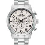 SLAZENGER-Ρολόι Dual Time Silver Stainless Steel Bracelet
