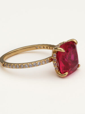 LILY AND ROSE-Desiree ring - Garnet- Επιχρυσωμένος ορείχαλκος 18 καρατίων