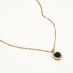 LILY AND ROSE-Rose necklace - Jet- Επιχρυσωμένος ορείχαλκος 18 καρατίων