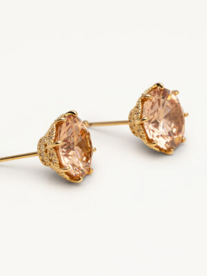 LILY AND ROSE-Elenora studs - Champagne (gold)- Oρείχαλκος επιχρυσωμένος 18 καρατίων