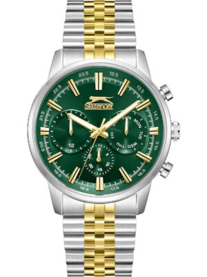 SLAZENGER-Ανδρικό ρολόι με χρυσές λεπτομέρειες- Ατσάλι